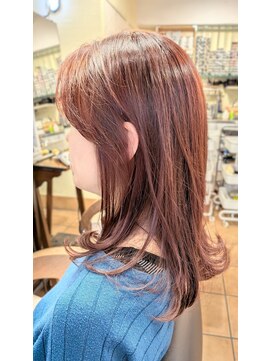 フリックフラック 西台店(Flic Flac) セミロング×ピンクベージュ【西台/高島平/蓮根/板橋】