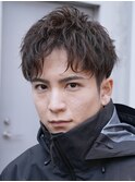 渋谷メンズパーマフェザーパーマシャドウパーマセンターパート