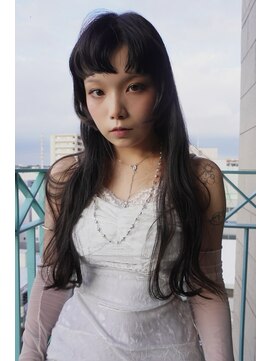 テイ(tei) ロングレイヤー/姫カット/顔まわりレイヤー/黒髪