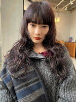 エン 三島(en)&nbsp;ウェーブロング/モーヴピンク/ぱっつん前髪/姫カット/秋/三島