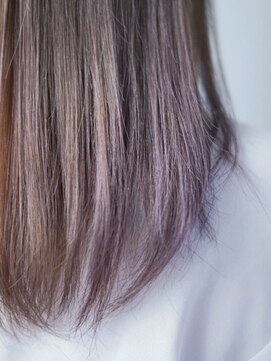 ヘアーループレル(Hair ruup Rell design works) ダブルカラーのラベンダーグレー