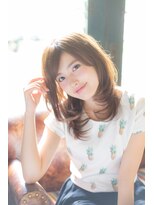 アッシュタカサキ(ash takasaki)&nbsp;20代30代 大人可愛い★耳掛け×内巻きミディ