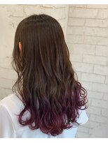 アジールヘア 所沢プロペ通り店(agir hair)&nbsp;裾カラー【所沢／ブリーチ/ラベンダー】