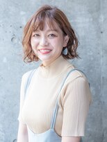 ナナナパレナ 梅田店(nanana parena) 小顔ミディアム耳掛けパーマスタイル☆【nanana parena】