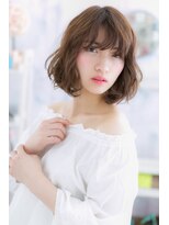 ヘアアンドビューティー ミック(Hair & Beauty miq) 前髪パーマ厚めバング甘辛MIXフェミニンボブc1
