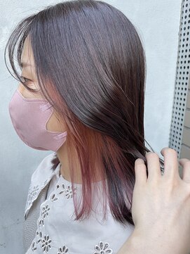 メール(mer) ピンクブラウン×インナーピンク