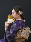 編み込みダウンスタイル
