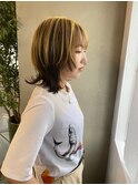 インナーカラー/ボブウルフ/切りっぱなしボブ［南青山］