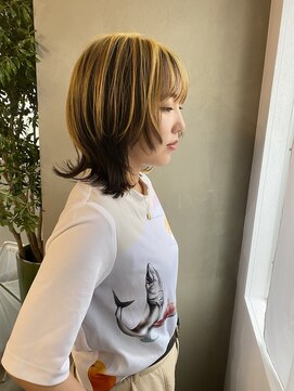 シセイ 青山(SHISEI) インナーカラー/ボブウルフ/切りっぱなしボブ［南青山］