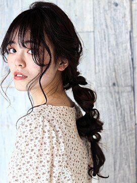 ヘアメイク フレンシア(hair make flencia) お呼ばれ　ローポニー　編みおろし　ポニーテールアレンジ