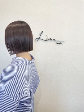 リム(Lim) 切りっぱなし　外はねボブ　ピンクアッシュ