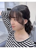 韓国レイヤー/韓国風/ボブ/髪質改善/黒髪/ブリーチなし〔池袋〕
