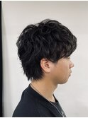 スパイラルアップバングパーマ