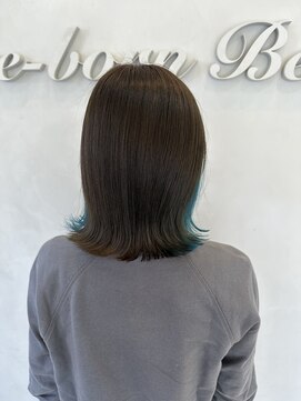 リボーンアルファ 船橋店(reborn α) ちらっとみせインナー×切りっぱなしボブ