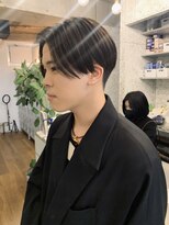 センターパートニュアンスパーマワンカールパーマ韓国コンマヘア