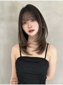 大人の色っぽいミディアムヘア