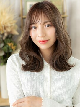 カバーヘア イヴ 戸頭店(COVER HAIR EVE) 抜け感斜めバング韓国風巻きニュアンスパーマa戸頭20代30代40代