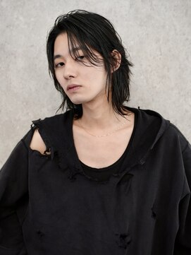 フィフス 原宿(fifth) メンズボブウルフロングミディアムレイヤーパーマ緩めヘア原宿