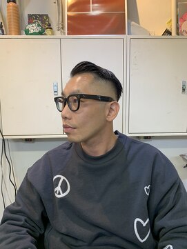 メリケンバーバーショップ フクオカ(MERICAN BARBERSHOP FUK) べリーショートダークアッシュニュアンスパーマ韓国マッシュ