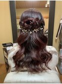 お呼ばれヘアセットハーフアップ