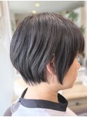マッシュショート/ルビオナカラーアッシュ系/低刺激白髪染め
