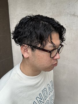 インフィニティー infinity HAIR SPACE BLOOM 波巻きパーマ/メンズパーマ/メンズマッシュ/センターパート