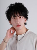 サンティエ 中央駅店(scintiller)&nbsp;メンズマッシュウルフカット波巻きツイストスパイラルパーマ