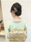 ふんわりシニヨン＋訪問着着付け