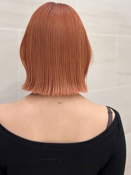 ピークアブー 銀座中央通り(PEEK-A-BOO) ハイトーンヘア/オレンジカラー/ボブ