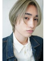 ロミーオム 本厚木(ROMMY. Homme)&nbsp;センターパートダブルカラーシルバーアッシュ