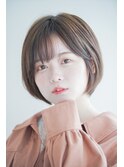 【ショートボブ/顔周りカット/耳かけ】