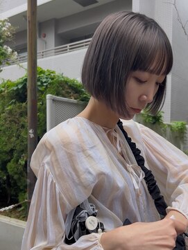 ケアブリーチグレージュボブ[青山/表参道/白髪染め/白髪ぼかし]