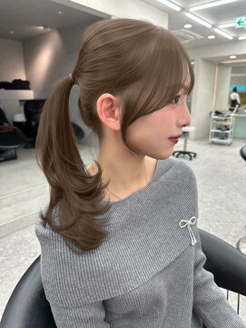 ロンド マーレ 天神大名店(Lond mare) 黒髪/オリーブグレー/小顔/ココアベージュ/レイヤーカット