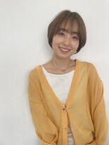 ハピネス 王寺店(Happiness)&nbsp;前髪あり丸みショートベージュカラー　奈良王寺