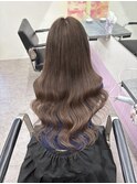 【Fumina】エクステでつくるグレージュカラー