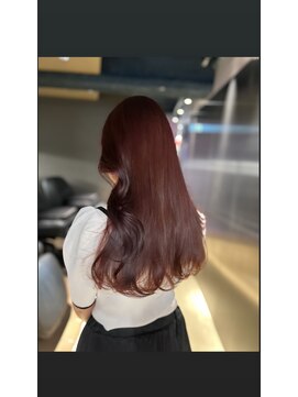 ペレ 原宿(PELE) ダークパープルナチュラルショート夏のヘアアレンジ原宿