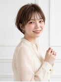 大人可愛い30代40代50代小顔ショートボブ丸みショート