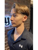 ブロートーキョー 有楽町店(Bro Tokyo)&nbsp;MEN'Sツーブロックブラウンメッシュカラーバーバーカット
