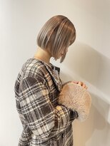 シア 北千住店(SHEER)&nbsp;【ハイトーン】艶ボブ×ミルクティー×オージュア/SHEER北千住店