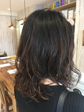 ナルム(naluM) ダメージレスな潤いデジタルパーマでふんわりミディ♪