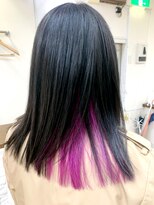 デザイナーズ ファクトリー(Designer's Factory)&nbsp;インナーカラー ピンク ツートンカラー ブラック×ピンク