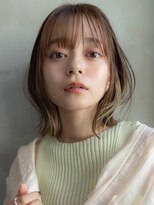 ハバナ 新宿(HAVANA)&nbsp;大人可愛い×オリーブベージュ× くびれボブ×インナーカラー