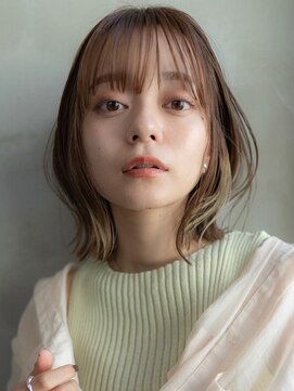 ハバナ 新宿(HAVANA) 大人可愛い×オリーブベージュ× くびれボブ×インナーカラー