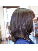 くびれミディアムパーマ