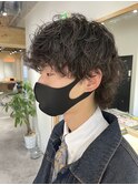 マッシュウルフ×パーマ