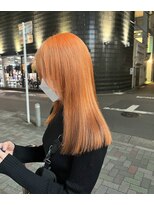 ミルクティーベージュ　韓国ヘア　ブリーチカラー