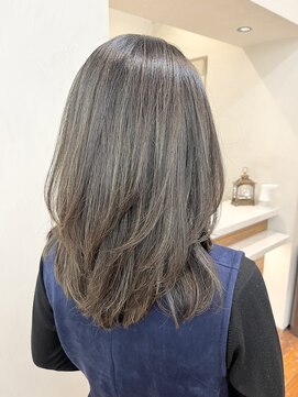 ネックス 表参道本店(nex) 【nex 表参道】白髪ぼかし ハイライト シルバーベージュ 齋藤