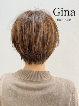 ジーナ(Gina)の写真/【全方向美人ショート】どの角度からもシルエットが綺麗に―。骨格や髪質に合わせて”なりたい”を叶える◎