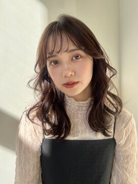 エムスラッシュ アヴェダ 自由が丘(M.SLASH AVEDA) 波巻/シースルーバング/ゆるふわロング/大人かわいい/抜け感