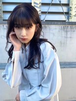 サンプラス(san+)&nbsp;【マユコ】ダークアッシュ小顔ヘアロングレイヤーカール